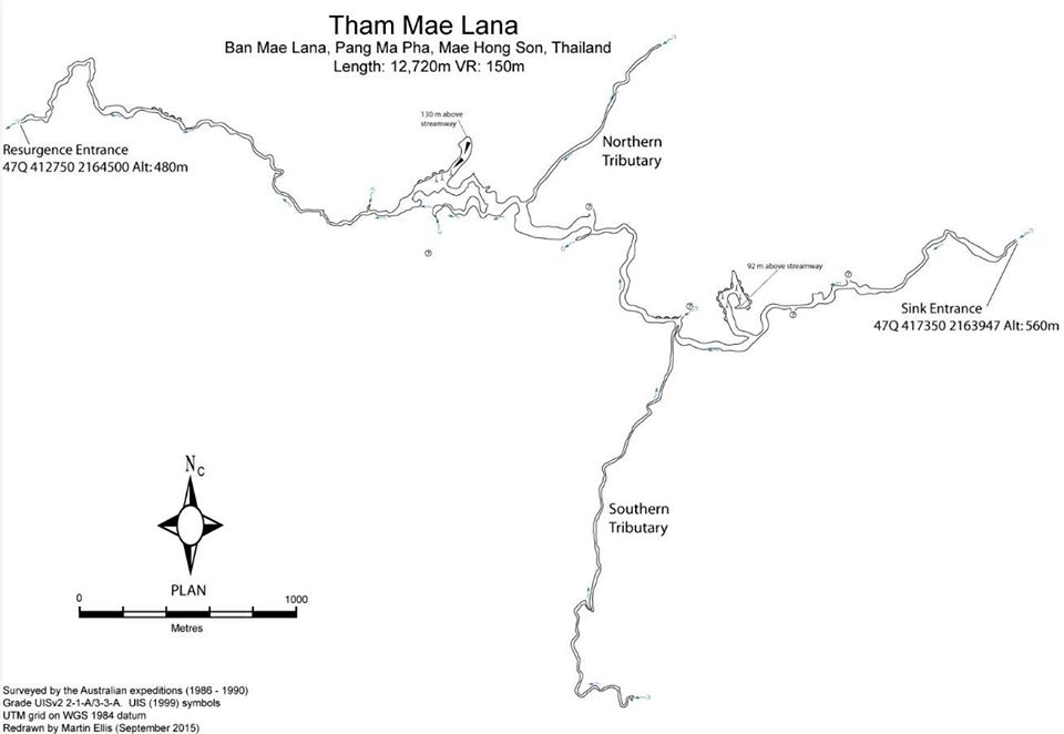 mae lana cave map, mae lana cave, tham mae lana, mae lana cave in mae hong son, tham mae lana in mae hong son